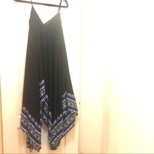 Express tribal handkerchief midi dress